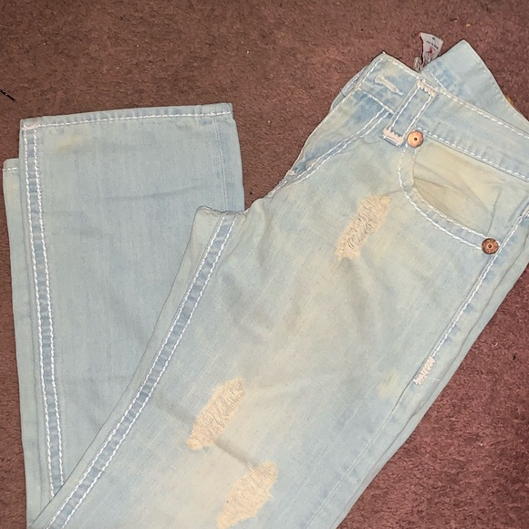 True religion new deadstock light distressed jeans size 34 og truies super rare - Picture 8 of 8